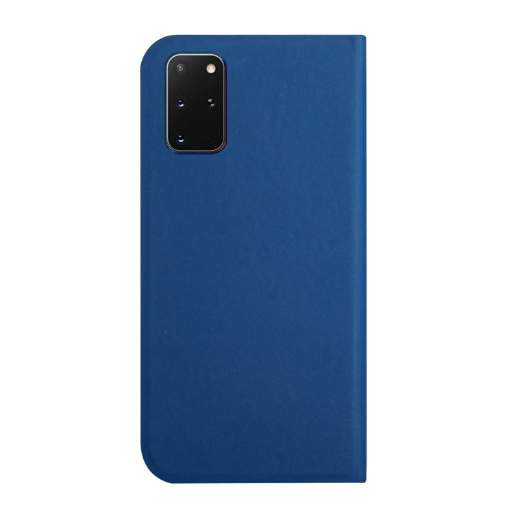 For Samsung Galaxy S20+ 3-Folding Ultrathin Skin Feel Magnetic Solid Color Horizontal Flip Leather Case with Holder