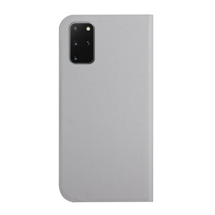 For Samsung Galaxy S20+ 3-Folding Ultrathin Skin Feel Magnetic Solid Color Horizontal Flip Leather Case with Holder