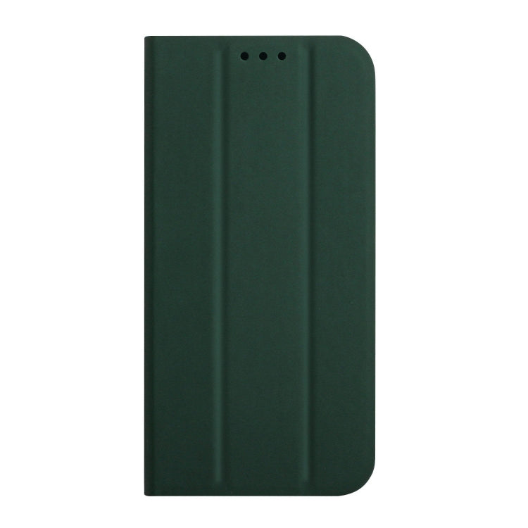 For Samsung Galaxy A11 3-Folding Ultrathin Skin Feel Magnetic Solid Color Horizontal Flip Leather Case with Holder