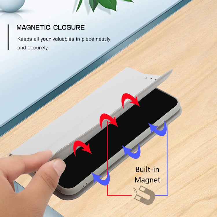 For Samsung Galaxy A11 3-Folding Ultrathin Skin Feel Magnetic Solid Color Horizontal Flip Leather Case with Holder
