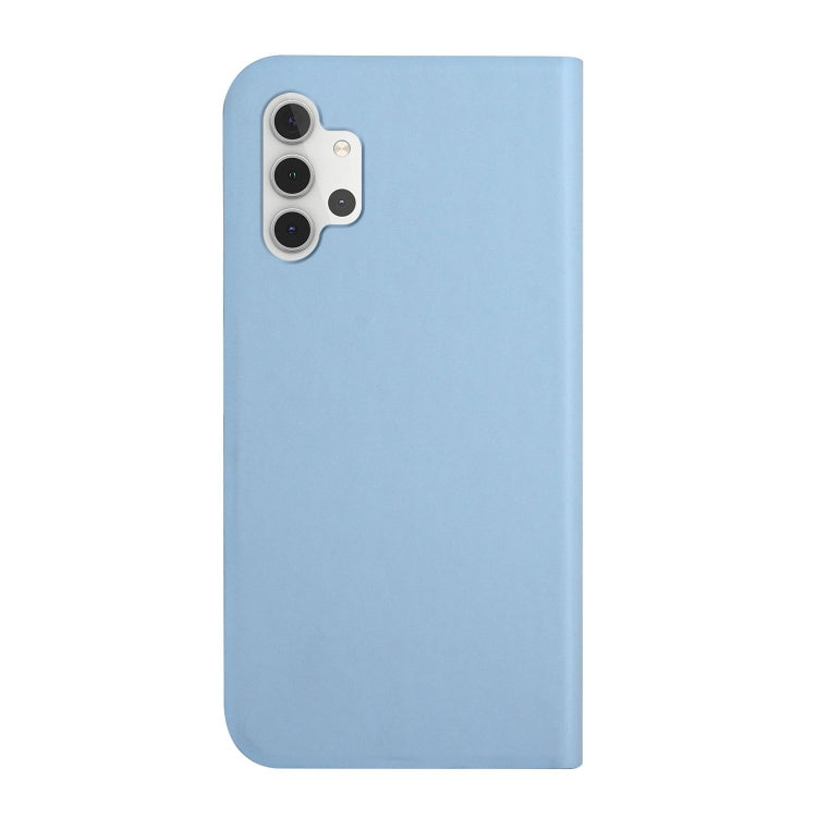 For Samsung Galaxy A32 5G 3-Folding Ultrathin Skin Feel Magnetic Solid Color Horizontal Flip Leather Case with Holder
