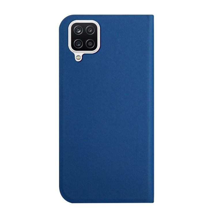 For Samsung Galaxy A42 5G 3-Folding Ultrathin Skin Feel Magnetic Solid Color Horizontal Flip Leather Case with Holder