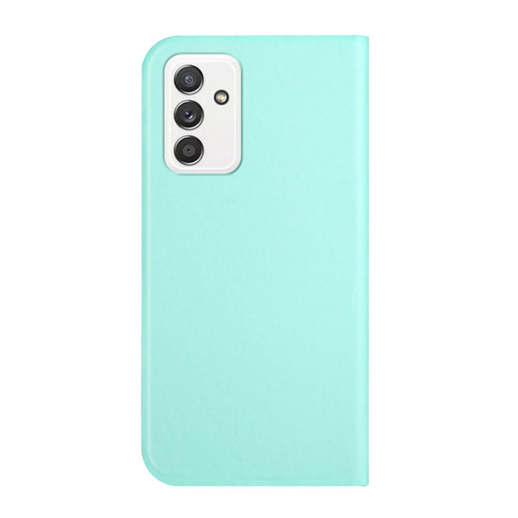 For Samsung Galaxy A82 5G 3-Folding Ultrathin Skin Feel Magnetic Solid Color Horizontal Flip Leather Case with Holder