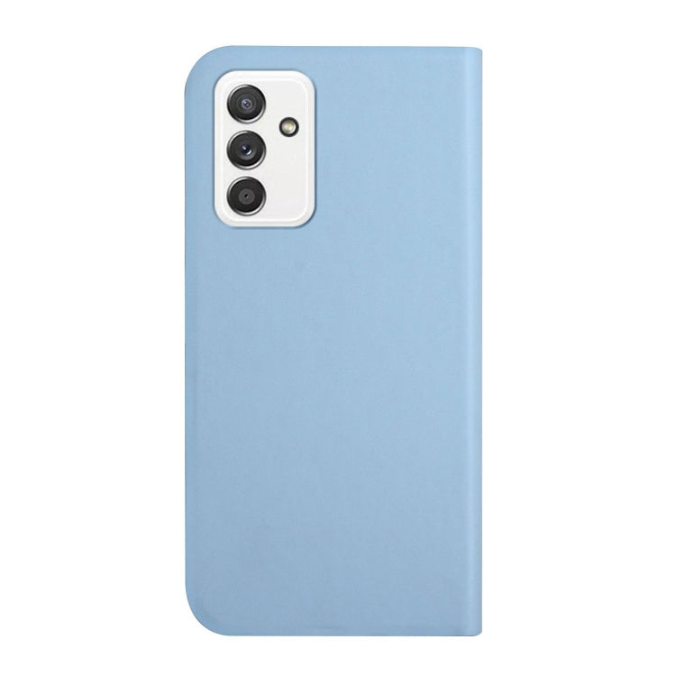 For Samsung Galaxy A82 5G 3-Folding Ultrathin Skin Feel Magnetic Solid Color Horizontal Flip Leather Case with Holder