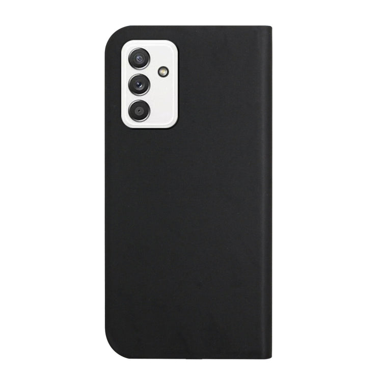 For Samsung Galaxy A82 5G 3-Folding Ultrathin Skin Feel Magnetic Solid Color Horizontal Flip Leather Case with Holder