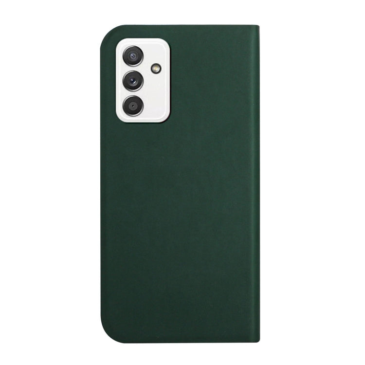 For Samsung Galaxy A82 5G 3-Folding Ultrathin Skin Feel Magnetic Solid Color Horizontal Flip Leather Case with Holder