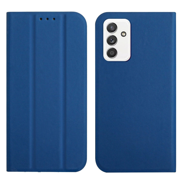 For Samsung Galaxy A82 5G 3-Folding Ultrathin Skin Feel Magnetic Solid Color Horizontal Flip Leather Case with Holder