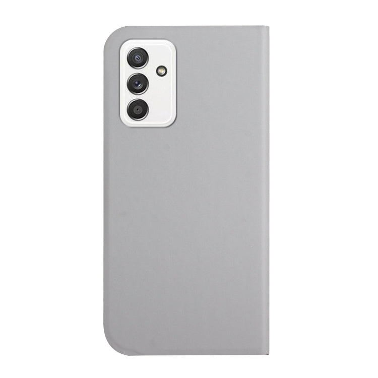 For Samsung Galaxy A82 5G 3-Folding Ultrathin Skin Feel Magnetic Solid Color Horizontal Flip Leather Case with Holder