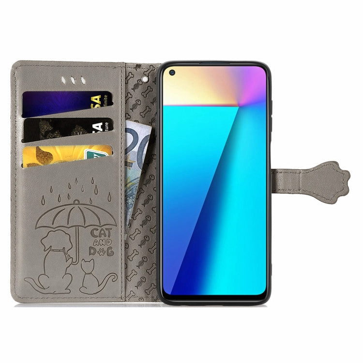 For Infinix Note 7 Lovely Cat and Dog Embossing Pattern Horizontal Flip Leather Case , with Holder & Card Slots & Wallet & Cartoon Clasp & Lanyard