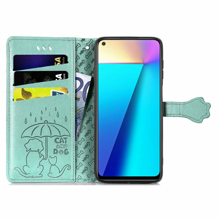 For Infinix Note 7 Lovely Cat and Dog Embossing Pattern Horizontal Flip Leather Case , with Holder & Card Slots & Wallet & Cartoon Clasp & Lanyard