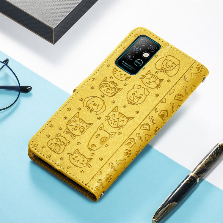 For Infinix Note 8 Lovely Cat and Dog Embossing Pattern Horizontal Flip Leather Case , with Holder & Card Slots & Wallet & Cartoon Clasp & Lanyard