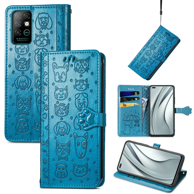 For Infinix Note 8 Lovely Cat and Dog Embossing Pattern Horizontal Flip Leather Case , with Holder & Card Slots & Wallet & Cartoon Clasp & Lanyard