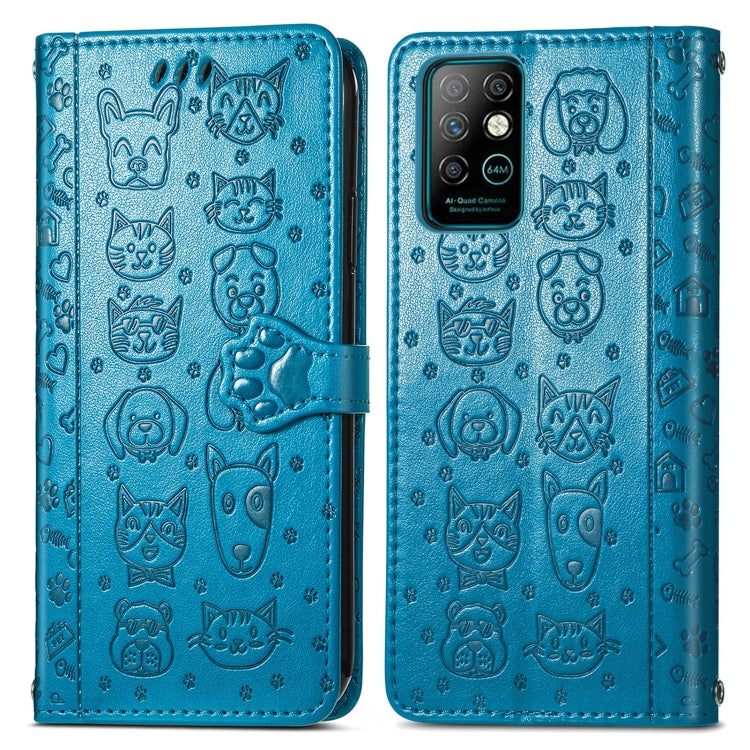 For Infinix Note 8 Lovely Cat and Dog Embossing Pattern Horizontal Flip Leather Case , with Holder & Card Slots & Wallet & Cartoon Clasp & Lanyard