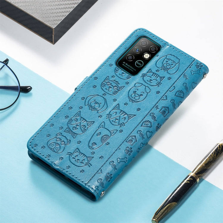 For Infinix Note 8 Lovely Cat and Dog Embossing Pattern Horizontal Flip Leather Case , with Holder & Card Slots & Wallet & Cartoon Clasp & Lanyard
