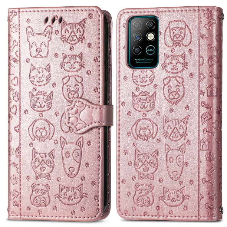 For Infinix Note 8 Lovely Cat and Dog Embossing Pattern Horizontal Flip Leather Case , with Holder & Card Slots & Wallet & Cartoon Clasp & Lanyard