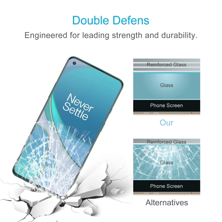 For OnePlus 8T / 8T+ 5G 10 PCS 0.26mm 9H 2.5D Tempered Glass Film