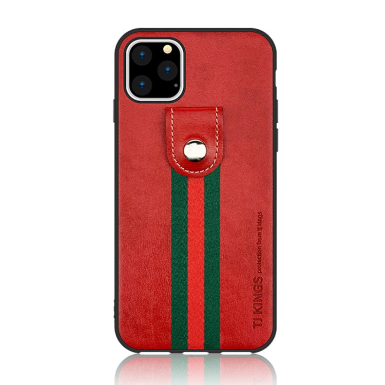 For iPhone 11 Pro Max TJ KINGS Pinjue Series Shockproof PC + TPU + PU Stitching Stripe + Button Case