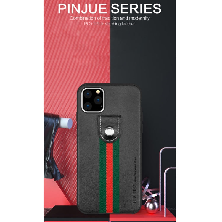 For iPhone 11 TJ KINGS Pinjue Series Shockproof PC + TPU + PU Stitching Stripe + Button Case