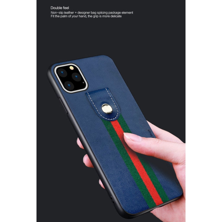 For iPhone 11 TJ KINGS Pinjue Series Shockproof PC + TPU + PU Stitching Stripe + Button Case