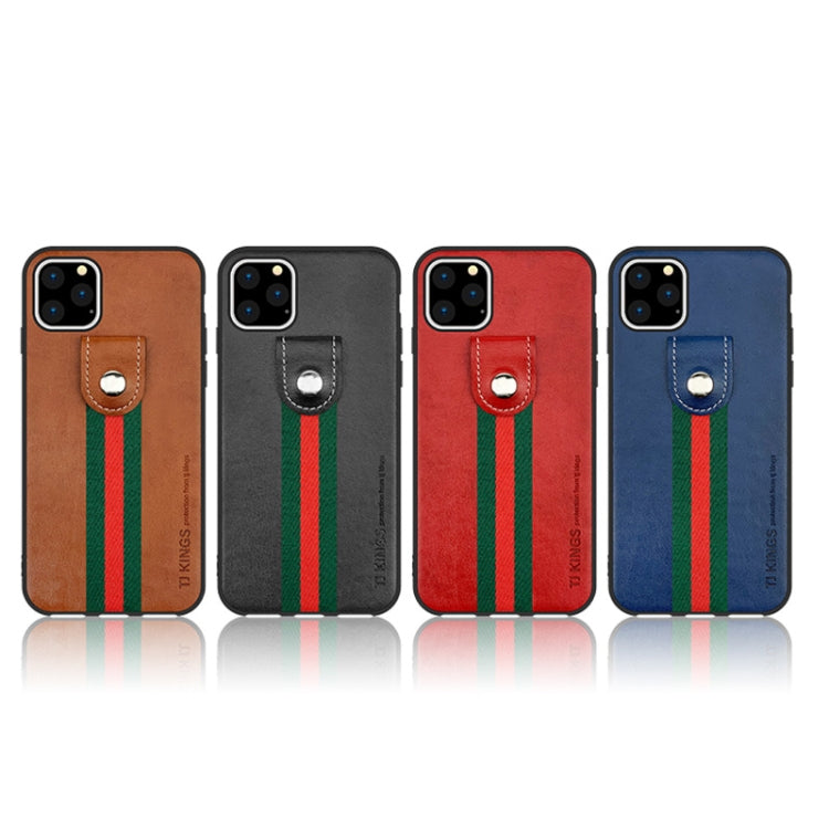 For iPhone 11 TJ KINGS Pinjue Series Shockproof PC + TPU + PU Stitching Stripe + Button Case