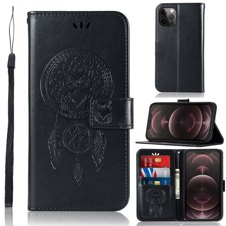 For iPhone 13 Pro Max Wind Chime Owl Embossing Pattern Horizontal Flip Leather Case with Holder & Card Slots & Wallet