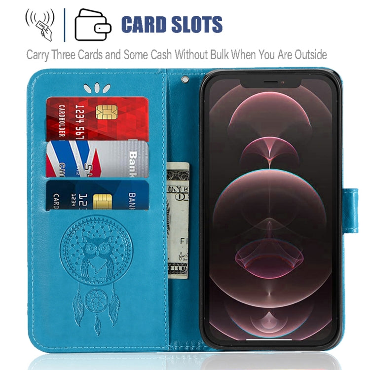 For iPhone 13 Pro Max Wind Chime Owl Embossing Pattern Horizontal Flip Leather Case with Holder & Card Slots & Wallet