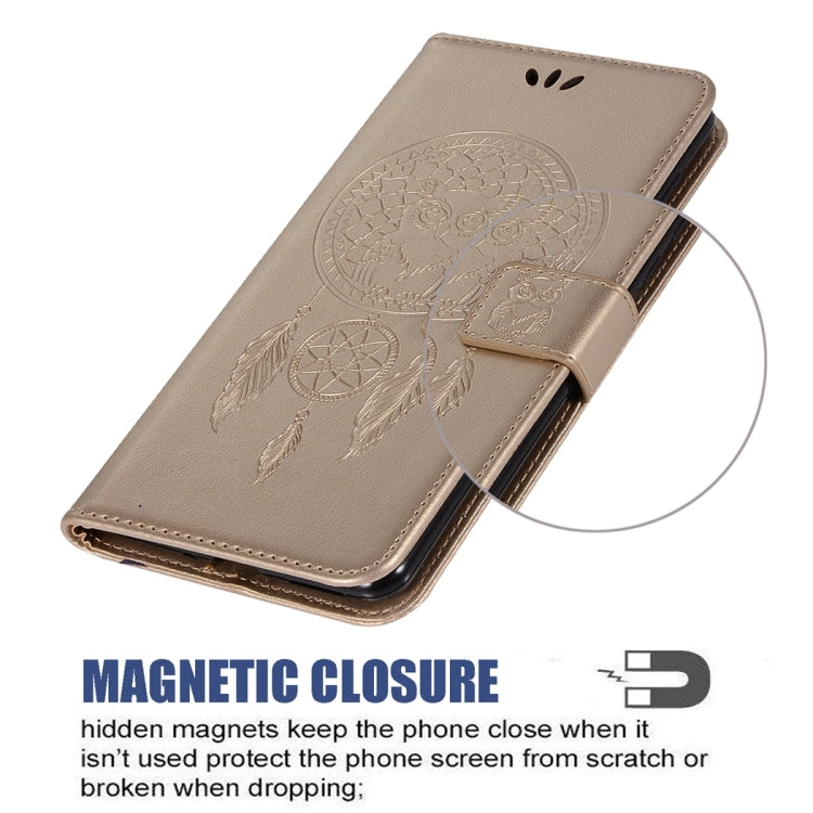 For iPhone 13 Pro Max Wind Chime Owl Embossing Pattern Horizontal Flip Leather Case with Holder & Card Slots & Wallet
