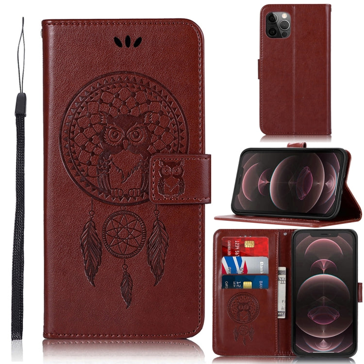 For iPhone 13 Pro Max Wind Chime Owl Embossing Pattern Horizontal Flip Leather Case with Holder & Card Slots & Wallet