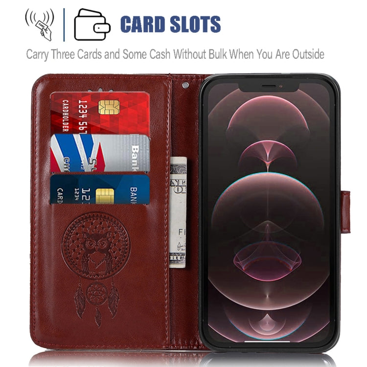 For iPhone 13 Pro Max Wind Chime Owl Embossing Pattern Horizontal Flip Leather Case with Holder & Card Slots & Wallet