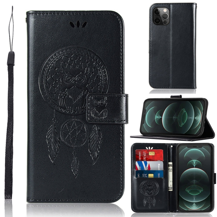 For iPhone 13 Pro Wind Chime Owl Embossing Pattern Horizontal Flip Leather Case with Holder & Card Slots & Wallet