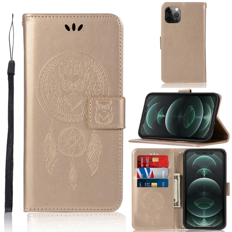 For iPhone 13 Pro Wind Chime Owl Embossing Pattern Horizontal Flip Leather Case with Holder & Card Slots & Wallet