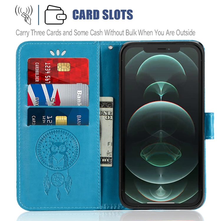 For iPhone 13 Pro Wind Chime Owl Embossing Pattern Horizontal Flip Leather Case with Holder & Card Slots & Wallet