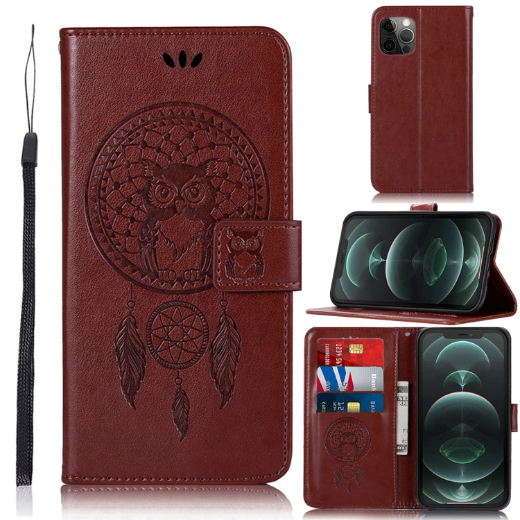For iPhone 13 Pro Wind Chime Owl Embossing Pattern Horizontal Flip Leather Case with Holder & Card Slots & Wallet