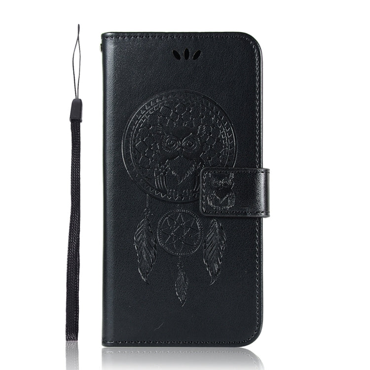 For iPhone 13 Wind Chime Owl Embossing Pattern Horizontal Flip Leather Case with Holder & Card Slots & Wallet