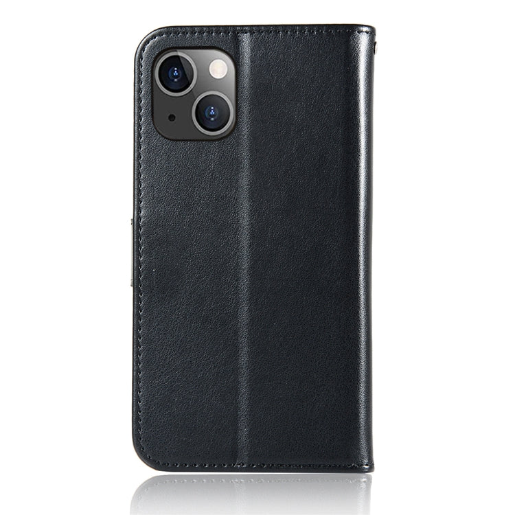 For iPhone 13 Wind Chime Owl Embossing Pattern Horizontal Flip Leather Case with Holder & Card Slots & Wallet