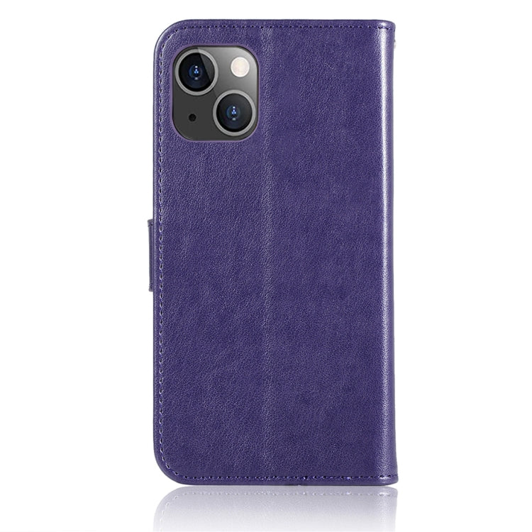 For iPhone 13 Wind Chime Owl Embossing Pattern Horizontal Flip Leather Case with Holder & Card Slots & Wallet