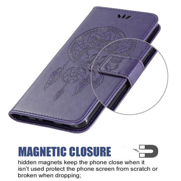 For iPhone 13 Wind Chime Owl Embossing Pattern Horizontal Flip Leather Case with Holder & Card Slots & Wallet