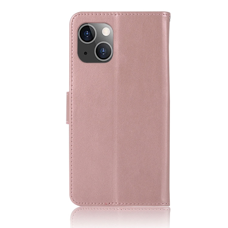 For iPhone 13 Wind Chime Owl Embossing Pattern Horizontal Flip Leather Case with Holder & Card Slots & Wallet