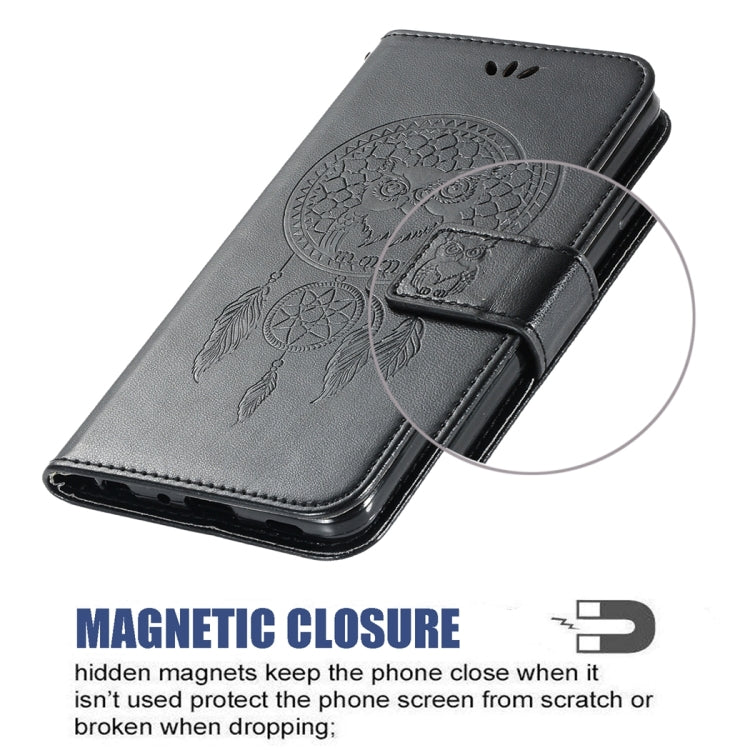 For iPhone 13 mini Wind Chime Owl Embossing Pattern Horizontal Flip Leather Case with Holder & Card Slots & Wallet