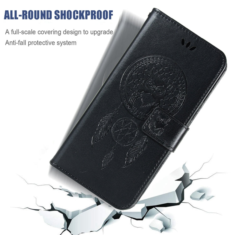 For iPhone 13 mini Wind Chime Owl Embossing Pattern Horizontal Flip Leather Case with Holder & Card Slots & Wallet