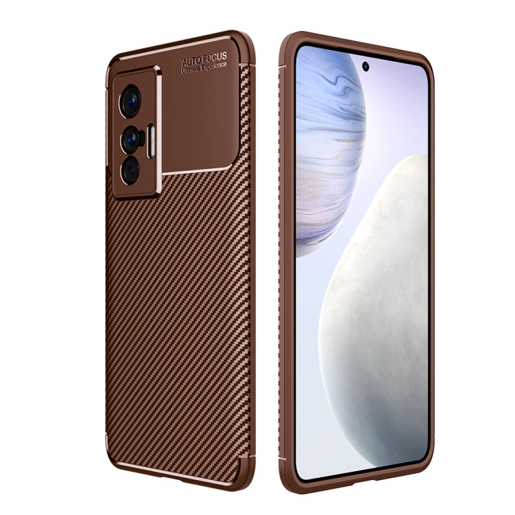 For vivo X70 Carbon Fiber Texture Shockproof TPU Case