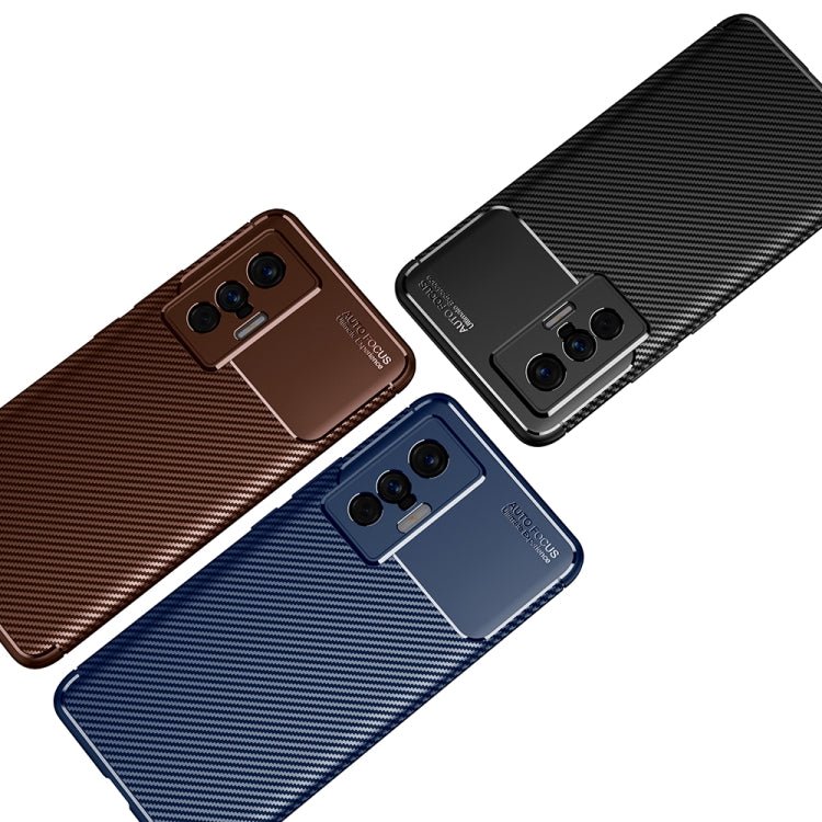 For vivo X70 Carbon Fiber Texture Shockproof TPU Case