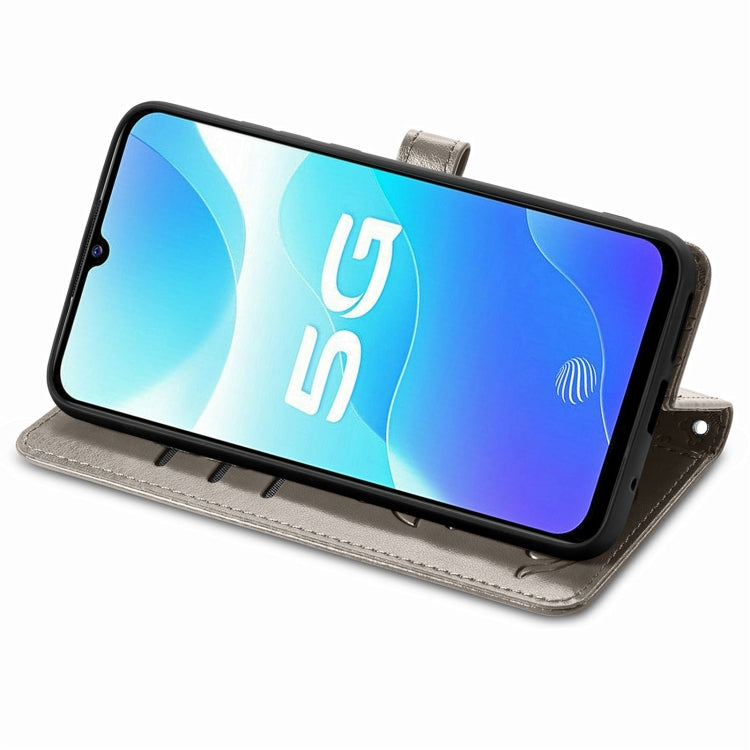 For Vivo S7e 5G Lovely Cat and Dog Embossing Pattern Horizontal Flip Leather Case , with Holder & Card Slots & Wallet & Cartoon Clasp & Lanyard