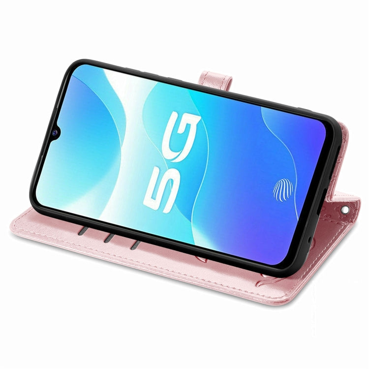 For Vivo S7e 5G Lovely Cat and Dog Embossing Pattern Horizontal Flip Leather Case , with Holder & Card Slots & Wallet & Cartoon Clasp & Lanyard