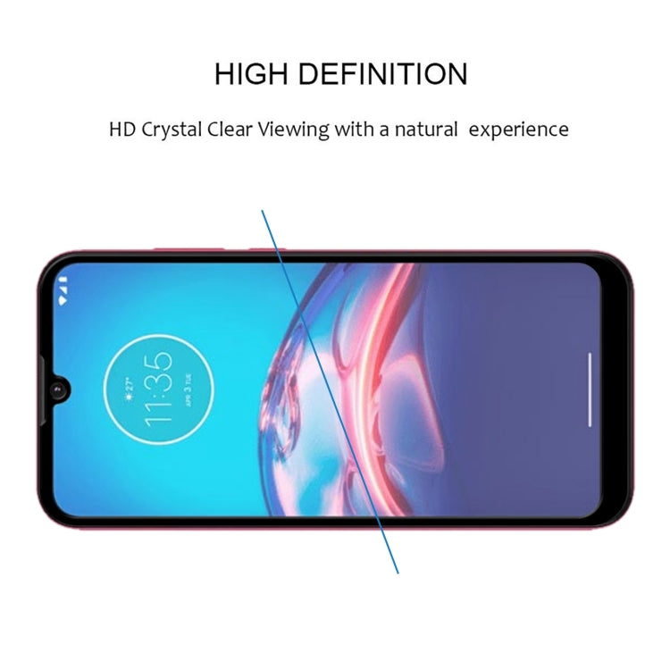 For Motorola Moto E6i Full Glue Full Cover Screen Protector Tempered Glass Film