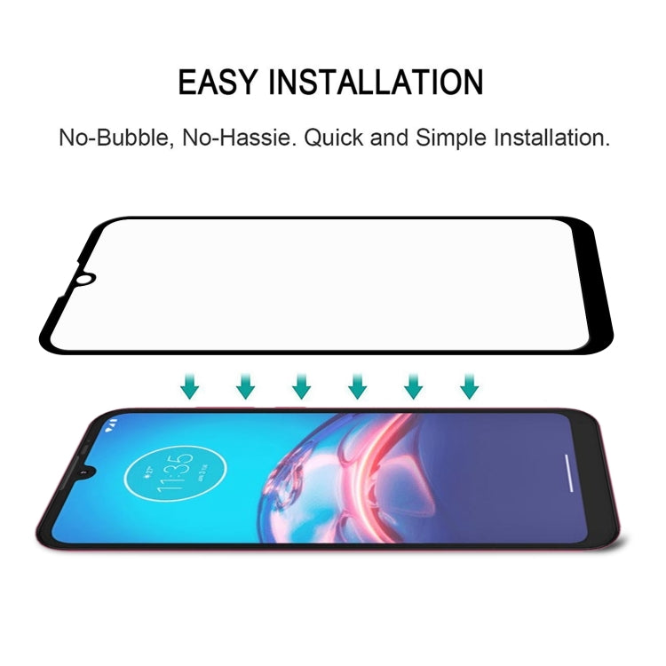 For Motorola Moto E6i Full Glue Full Cover Screen Protector Tempered Glass Film