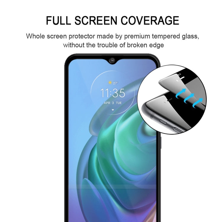 For Motorola Moto G10 Power Full Glue Full Cover Screen Protector Tempered Glass Film