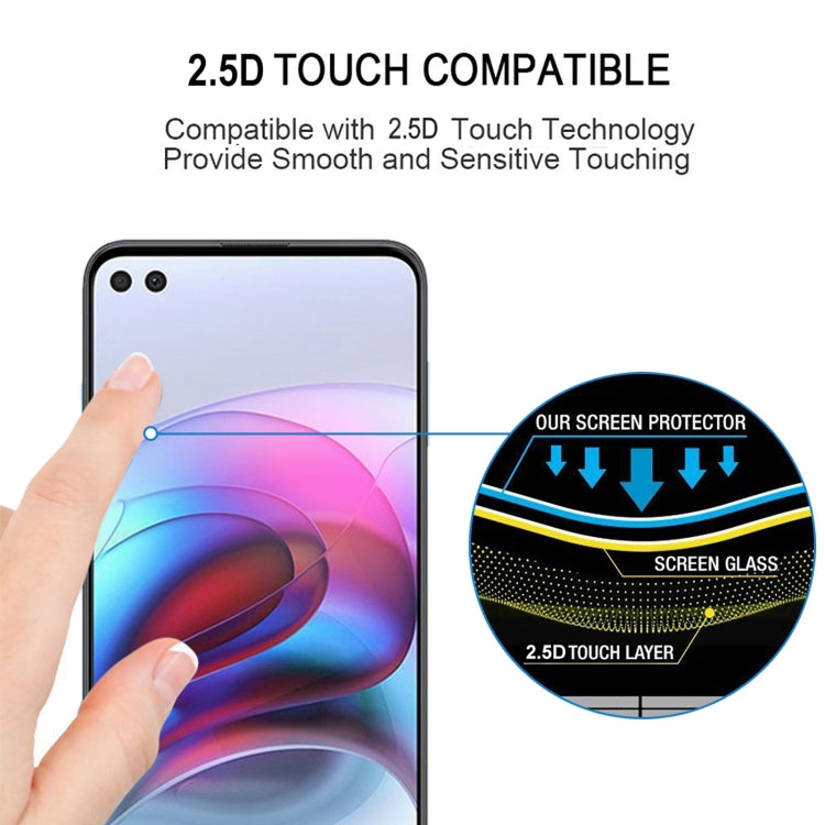 For Motorola Edge S Full Glue Full Cover Screen Protector Tempered Glass Film