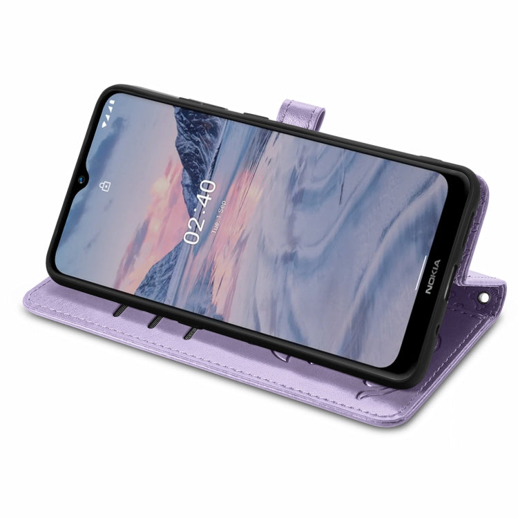 For Nokia 2.4 Lovely Cat and Dog Embossing Pattern Horizontal Flip Leather Case , with Holder & Card Slots & Wallet & Cartoon Clasp & Lanyard