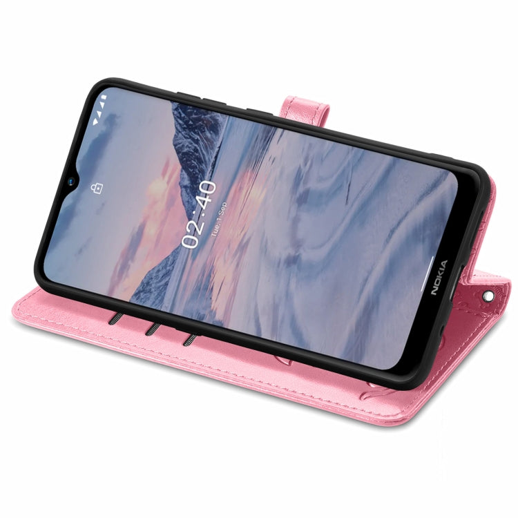 For Nokia 2.4 Lovely Cat and Dog Embossing Pattern Horizontal Flip Leather Case , with Holder & Card Slots & Wallet & Cartoon Clasp & Lanyard